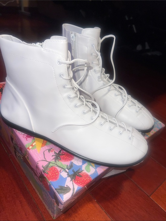 Jeffrey Campbell Shoes - Jeffrey Campbell Boxxed White Lace-Up Ankle Boot sneakers